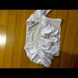 Short sleeve bustier style crop top